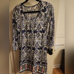 Lilly Pulitzer Ikat Roll Sleeve Dress